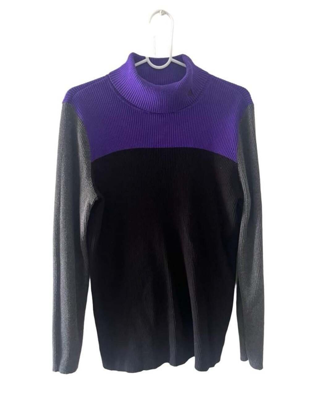 Lauren Ralph Lauren Ribbed Colorblock Turtleneck Sweater Size XL